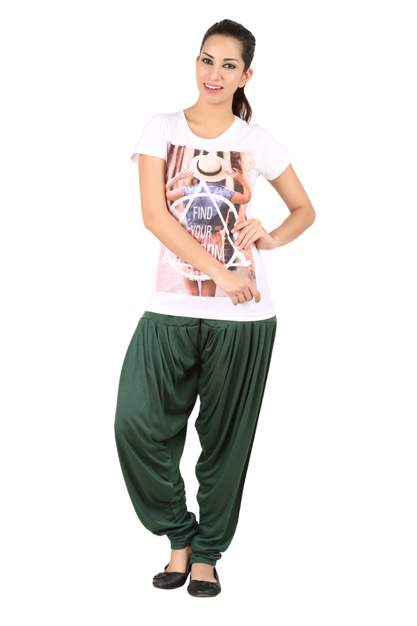 Bottle Green Viscose Patiala