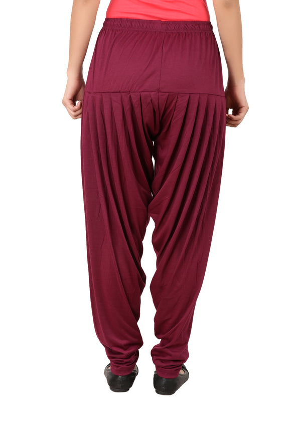 Maroon Viscose Patiala
